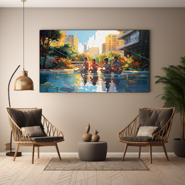 Canvas Wall Art - River Bank Reverie - BK0208