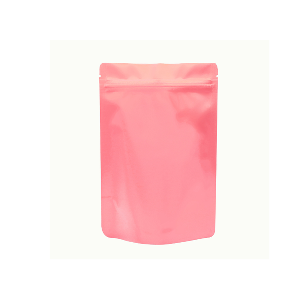 50 Piece Stand Up Resealable Pouch Bags 105mm x 155mm Pink