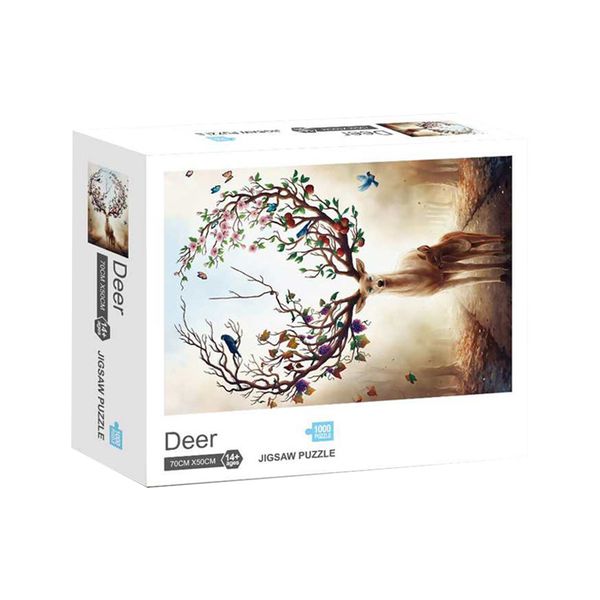 1000 Pieces Of Family Game Deer Jigsaw Puzzle Toy