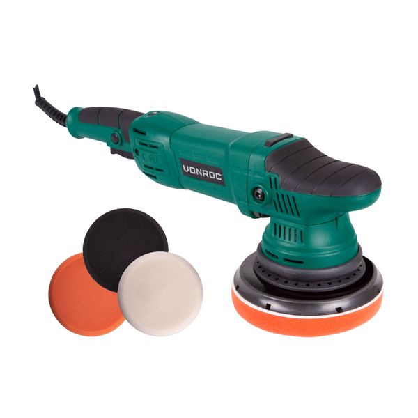 VONROC Dual Action Polisher 1050W - 150mm | Incl 4 polishing pads