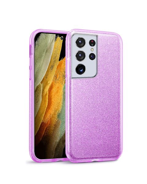 Tekron Glitter Sparkle Protective Case for Samsung Galaxy S21 Ultra -Purple