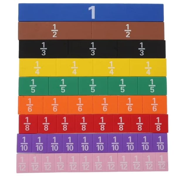Montessori FractionMaster Kids Magnetic Maths Fraction Teaching Aids Set