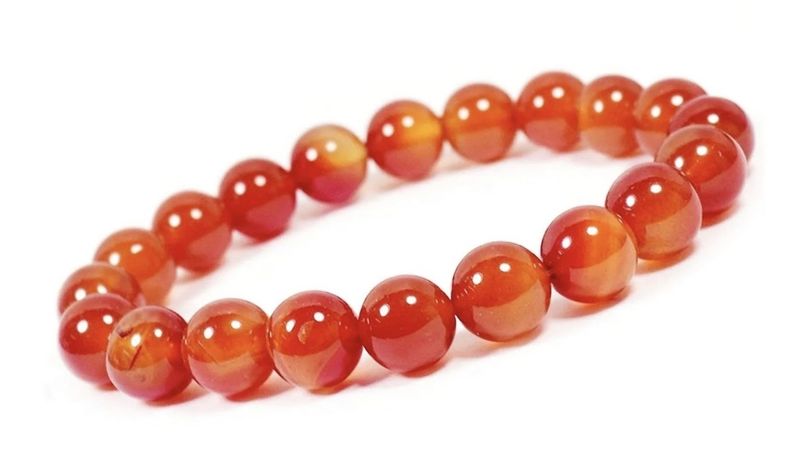 Holly Crystals - Carnelian Natural Stone Bracelet 8mm