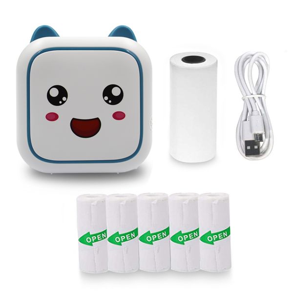 Uuname Portable Mini Wireless PhotoThermal Printer &amp; 5 Sticker Paper-C26SE