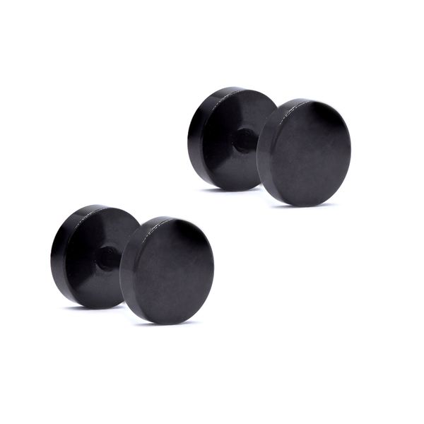 Xcalibur Round Dumbbell Stud Earring in Stainless Steel