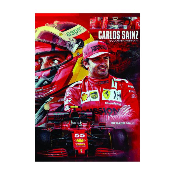 Carlos Sainz ferrari Red - A1 poster
