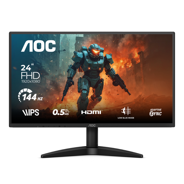 AOC 24B36X 23.8-Inch Full HD IPS Gaming Monitor - 144Hz, 0.5ms MPRT, HDR10