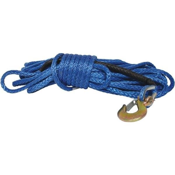 12mm x 30 Metre Synthetic Rope with Hook for Electric Winches