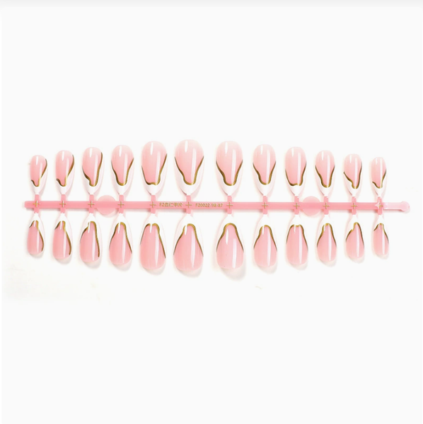 Almond - Pink French Gold Swirl image