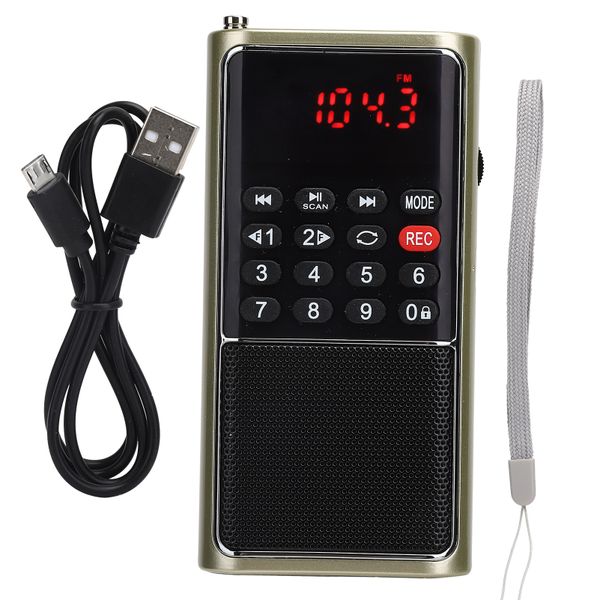 Portable FM Radio Multifunctional Player for Memory Card U Disk