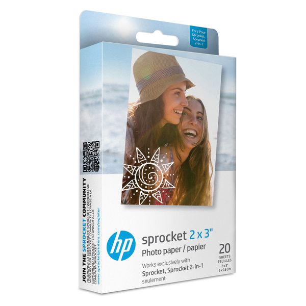 HP Zink 2x3 Paper - 20 Pack