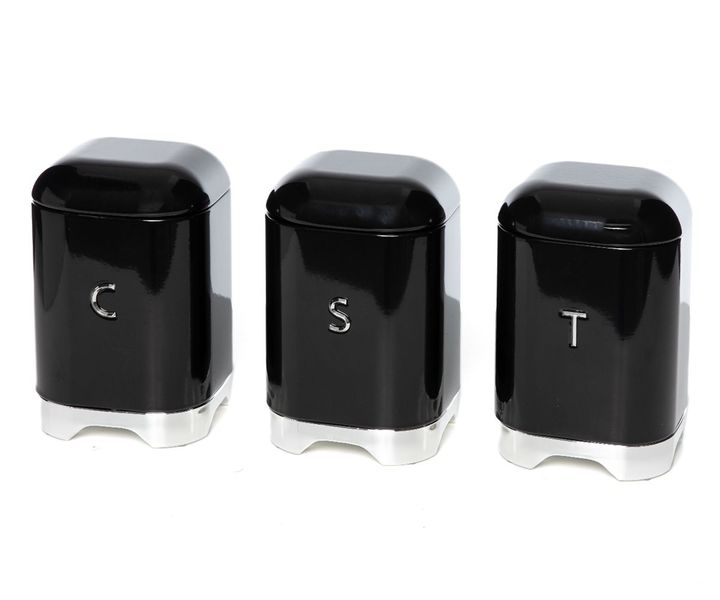 Retro Canister Set 3 Piece Assorted Colours