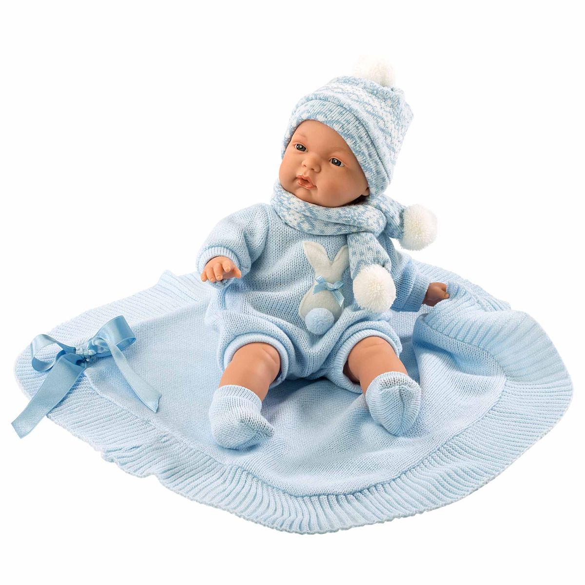 Llorens Joel Baby Boy Doll with Crying Mechanism & Blanket 38cm Buy