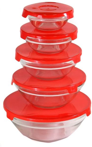 5 Piece Glass Bowl Set