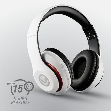 Volkano Wireless Bluetooth Headphones Impulse Series White