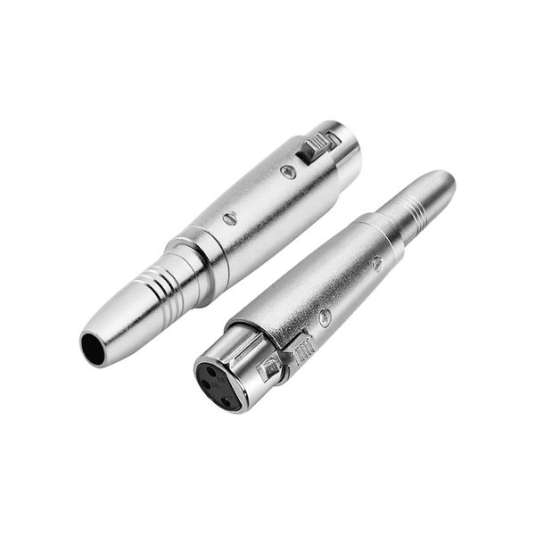 Tecnix XLR Female - 1/4" Female Silver Chassis Adaptor - x2