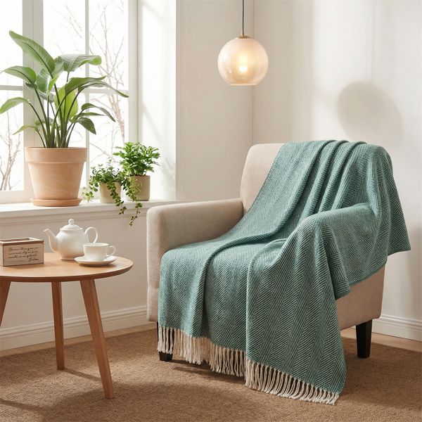 Creative Deco Marrakesh Premium Throw Blanket - Luxury Soft with Tassels