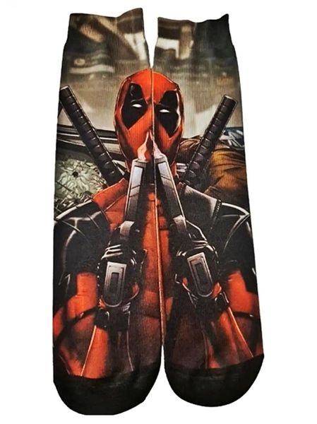 Retro Style Novelty Socks - Deadpool