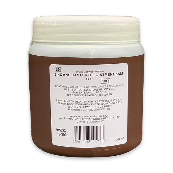 Zinc and Castor Oil Ointment 500g