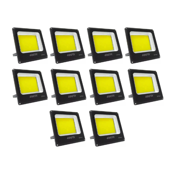 Pack of 10 - 400W COB LED Floodlight IP66