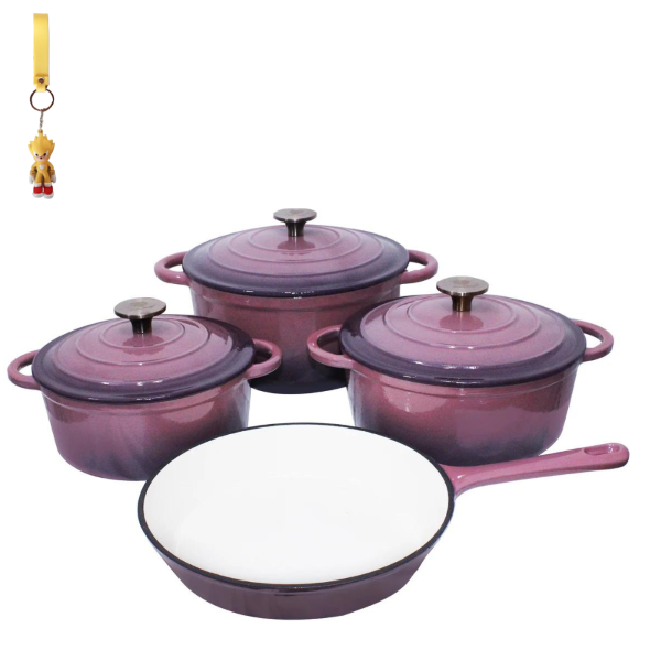 Cast Iron Dutch Oven Cookware Set - 7 Piece