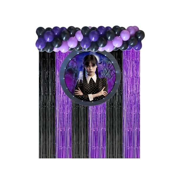 Wednesday Balloon Decor with Light up Sign 63cm
