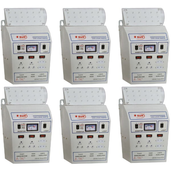 SUN 600W DC to AC Inverter - Set of 6