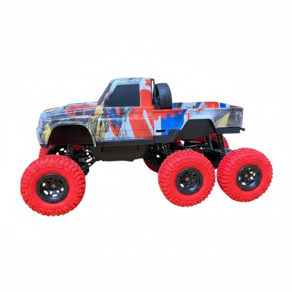 Remote-Controlled Six Wheel Off-Road Racing Car with Rechargeable Battery