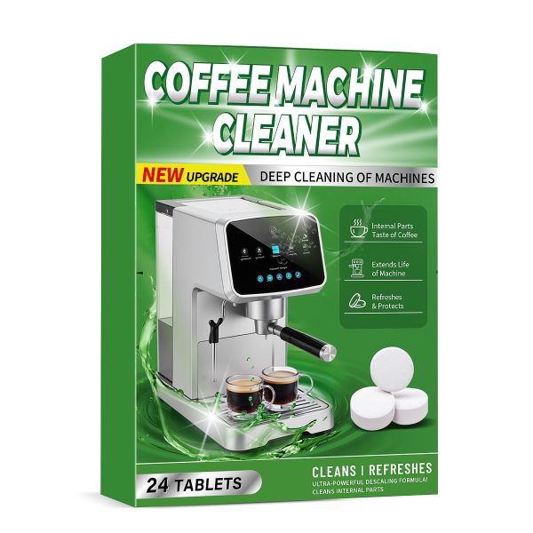 Coffee Machine Cleaning Descaler Tablets - Pack of 24 bleach disinfectants