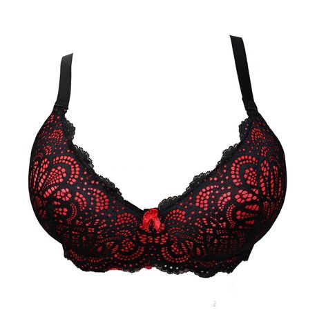 Full Coverage Plus Size Bra For Woman Underwire Padded Sexy Lace