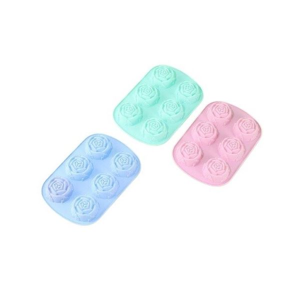 3 Pack 6 Holes Silicone Cake Molds