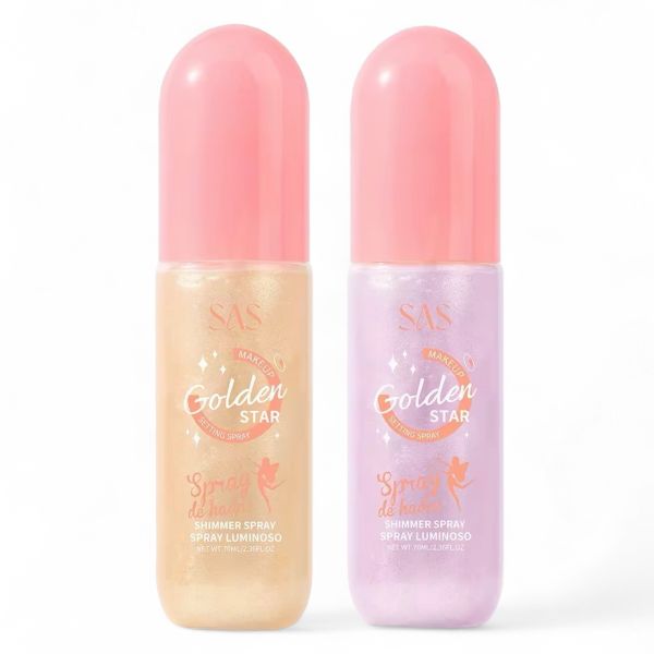 SAS Golden Star Shimmer Highlight Face &amp; Body Spray Gold Duo Kit