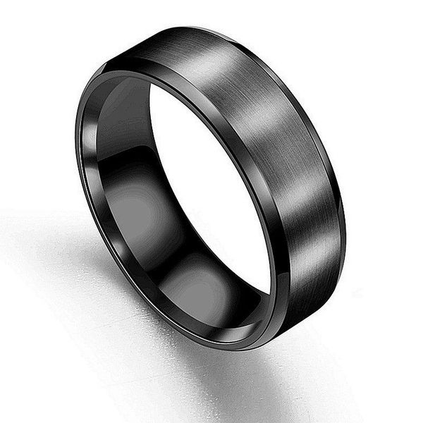 Men's Stainless Steel Fidget Ring - Black