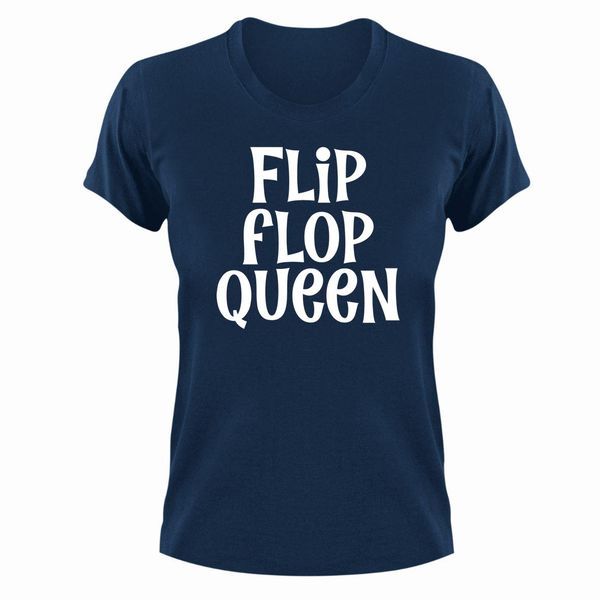 Queen T-Shirt Gift Navy for Christmas Birthday Beach Sea