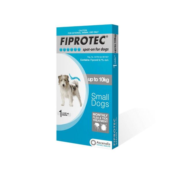 Fiprotec Spot-On Tick &amp; Flea For Small Dogs (up to 10kg) - Single Pipette
