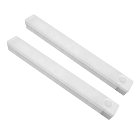 2PCS 20cm Motion Sensor LED Light Bar USB Rechargeable Under Cabinet Lights Image