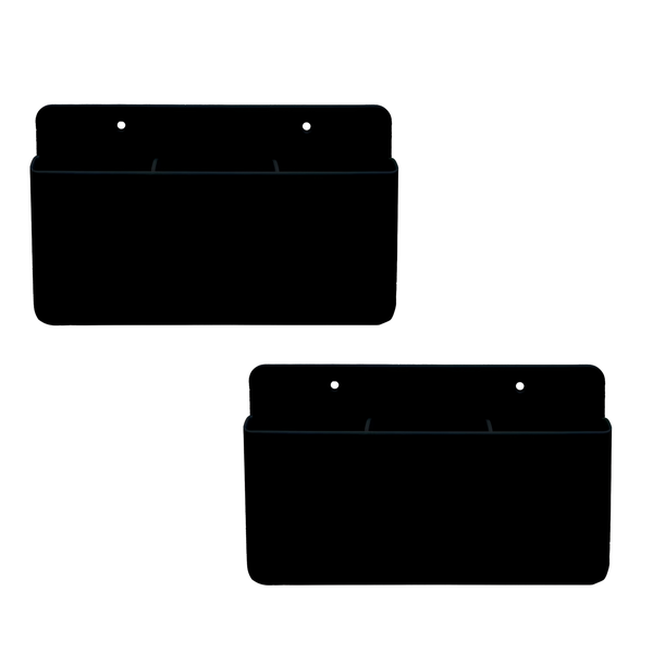 Bestby - 2-Piece Wall-Mounted Remote Control Storage Boxes Set