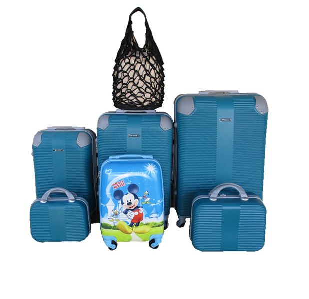 5-Piece Family Travel Luggage Set - ABS Hard Shell with Spinner Wheels