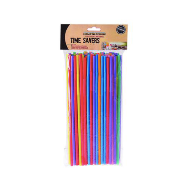 Home 'n Leisure Homeware - Flexible Plastic Straws - 2 x 70 Straws