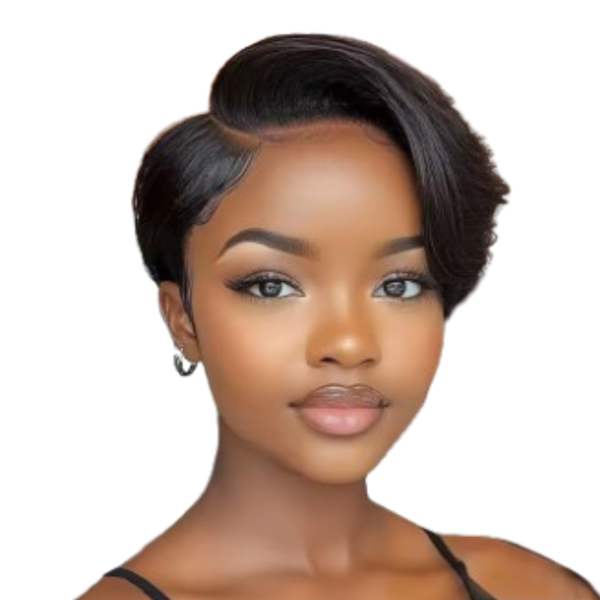 Pre-Plucked Brazilian Hair Pixie Wig
