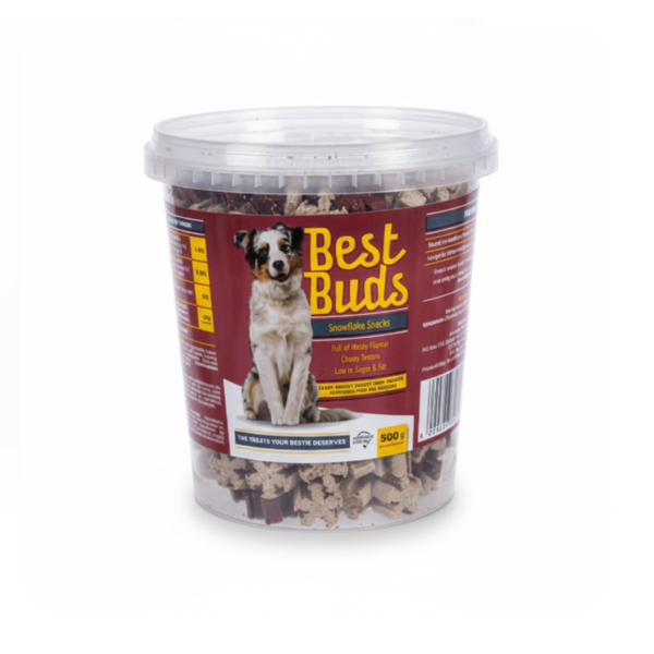 Snowflake Snacks Dog Treats - Meaty Flavour Chewy Training Treats -500g Tub