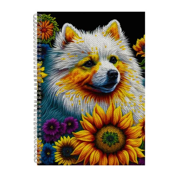 Embroidered AMERICAN ESKIMO DOG Notebook Dog Gift Idea A4 Notepad Pad 98