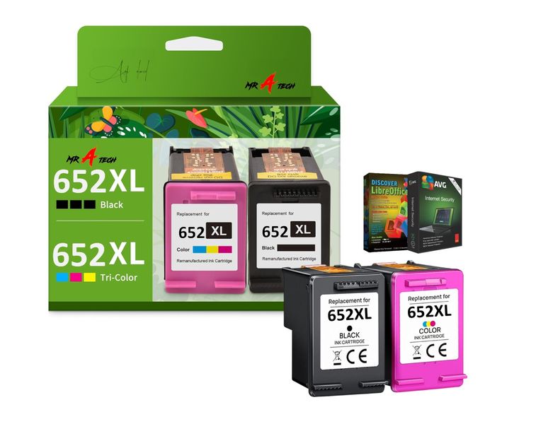 MR A TECH HP compatible 652XL/652XL/C-652 Ink High Yield Vivid