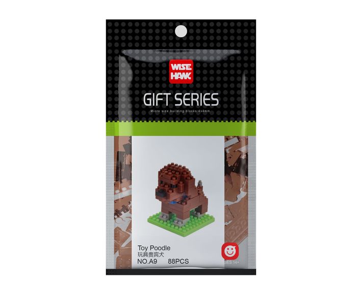 Wisehawk Toy Poodle - 88 Pieces 4cm Tall