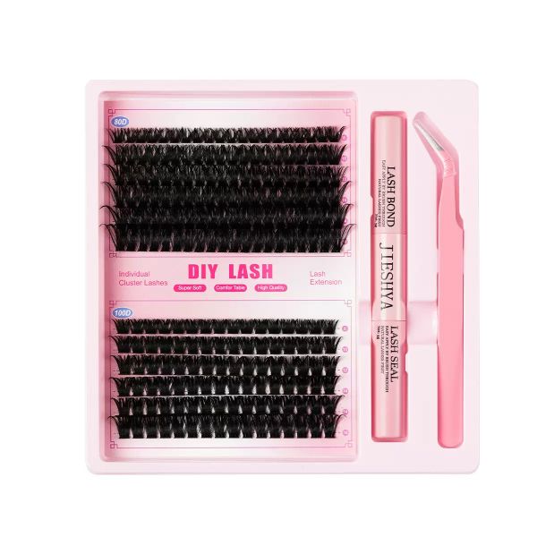 Self-grafted single-tuft false eyelashes set