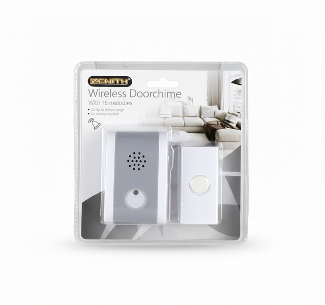 Wireless Doorbell with 16 Melodies - Easy Install Chime System