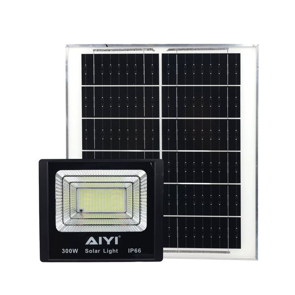 AIYI 300W Solar Flood Light with Remote AY399-031