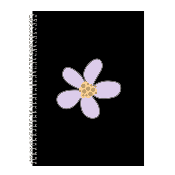 White Flower Gift Idea Writing Book Notepad Notebook A4 505