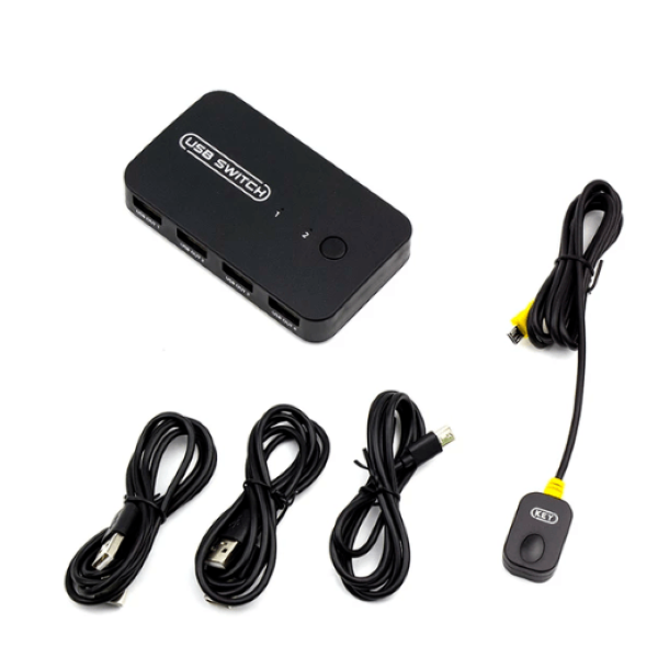 XF0094 USB 2.0 KVM Switch 2 in 4 Out