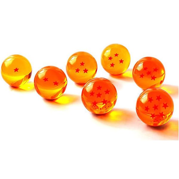 Dragon Crystal Ball 7 Stars- 4.2 cm -Yellow-boxed - Set of 7